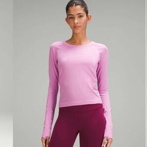 Lululemon Long Sleeve Swiftly Tech Race Length in Dahlia Mauve